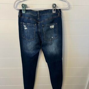 Rue21 Dark Blue Distressed Skinny Jeans